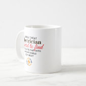 電気技師 名前入りギフト コーヒーマグカップ (正面左)
