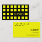 電気技師（変形スクエア） 名刺 (正面/裏面)