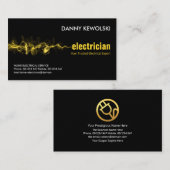 電気技師、発光電気稲妻ストライク 名刺 (正面/裏面)