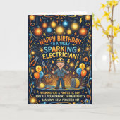 電気技師 誕生日カード カード (黄色い花)