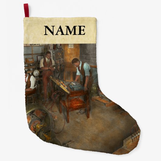 電気技師 – 電気エンジニアリングコース1915 ラージクリスマスストッキング (正面)