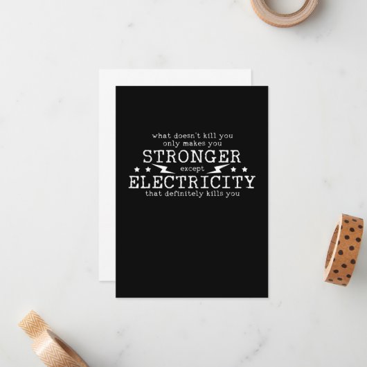 電気技師 電気エンジニア 電気 ノートカード (正面/裏面インサイチュ)