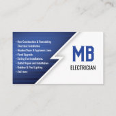 電気技師/電気会社の名刺 – BLUE 名刺 (裏面)