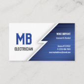 電気技師/電気会社の名刺 – BLUE 名刺 (正面)