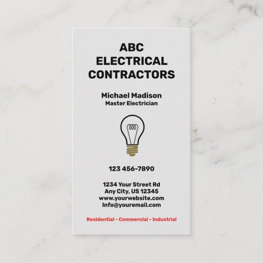 電気技師 |電気工事業者 名刺 (裏面)