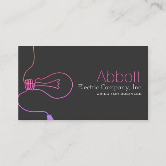 電気技師、電気、建築名刺 名刺 (正面)