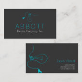 電気技師、電気、建築名刺 名刺 (正面/裏面)