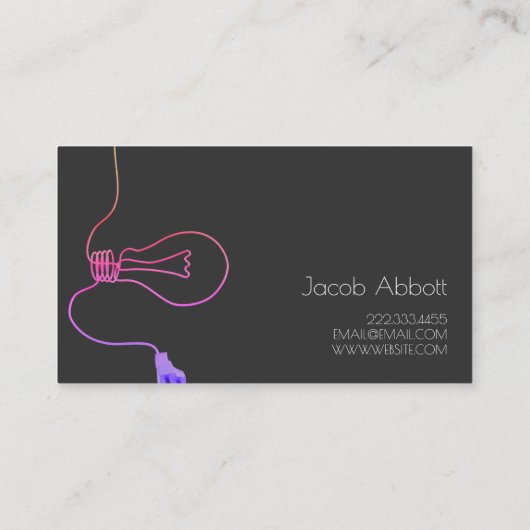 電気技師、電気、建築名刺 名刺 (裏面)