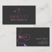 電気技師、電気、建築名刺 名刺 (正面/裏面)