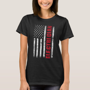 電気技師 – USA Flag Lineman Electrical Worker R Tシャツ