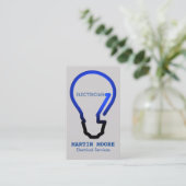 電気技師electicalサービス電球の青 名刺 (スタンド正面)