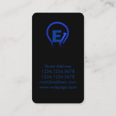 電気技師electicalサービス電球の青 名刺 (裏面)