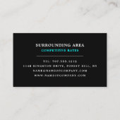 電気技師Neon Lightbulb 名刺 (裏面)