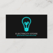 電気技師Neon Lightbulb 名刺 (正面)