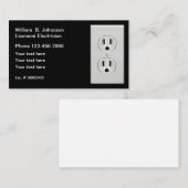 電気技術者をモダン中心 名刺 (正面/裏面)