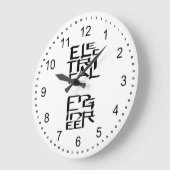 電気技術者キャラクター ラージ壁時計 (傾斜)