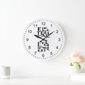 電気技術者キャラクター ラージ壁時計 (ホーム)