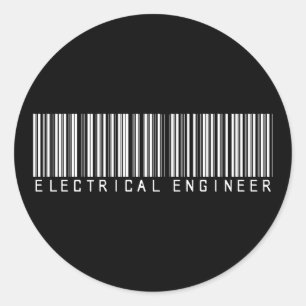 電気技術者バーコード ラウンドシール