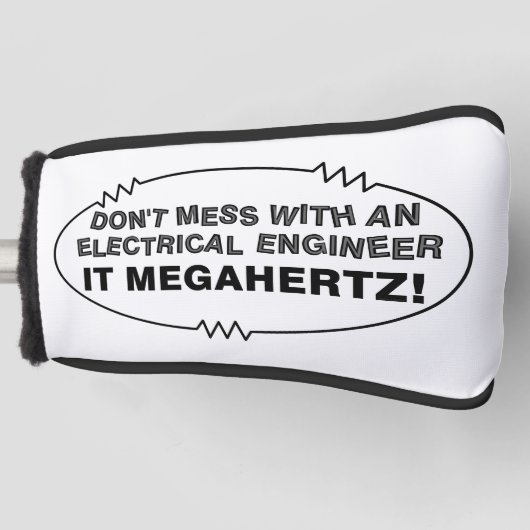 電気技術者メガヘルツ楕円 ゴルフヘッドカバー (正面)