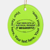 電気技術者メガヘルツ楕円 セラミックオーナメント (左)