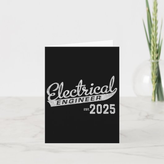 電気技術者卒業2025 カード (正面)