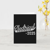 電気技術者卒業2025 カード (黄色い花)