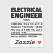 電気技術者名詞クールエンジニアリング大学院 シール (シート)