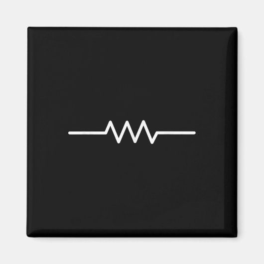 電気抵抗シンボルおもしろいエンジニア回路 マグネット (正面)