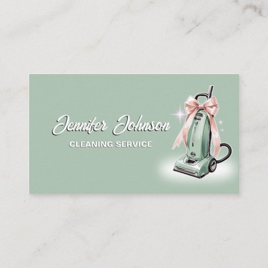 電気掃除機ガーリーの住宅清掃サービス 名刺 (裏面)