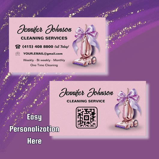 電気掃除機ガーリーの住宅清掃サービス 名刺