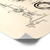 電気掃除機1924 Patent Art Old Peper ポスター (角)