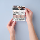 電気掃除機、カーペットクリーナー、クリーニングサービス チラシ (手)