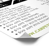 電気掃除機、カーペットクリーナー、クリーニングサービス ポスター (角)