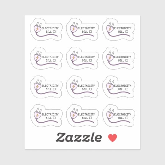 電気料金請求トラッカーミニプランナー シール (シート)