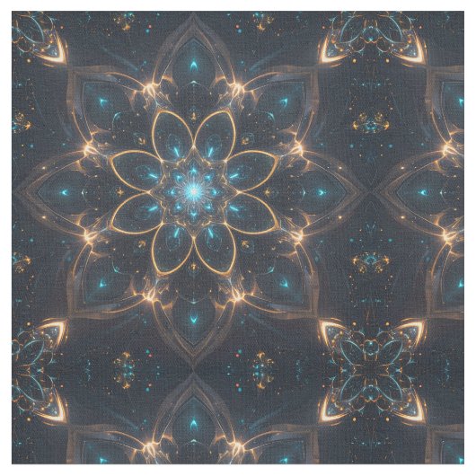 電気曼荼羅織物 ファブリック (クローズアップ)