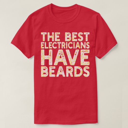 電気最高の工はひげがある Tシャツ (デザイン正面)