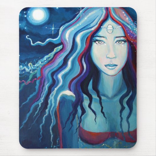 電気月-マウスのマット- マウスパッド (正面)