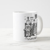 電気椅子の故障の漫画おもしろい- ジャンボコーヒーマグカップ (正面右)