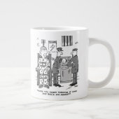 電気椅子の故障の漫画おもしろい- ジャンボコーヒーマグカップ (右)