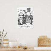 電気椅子の故障の漫画おもしろい- ポスター (キッチン)