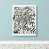 電気椅子、Brian Benson著 キャンバスプリント (インサイチュ (ウッドフロア))