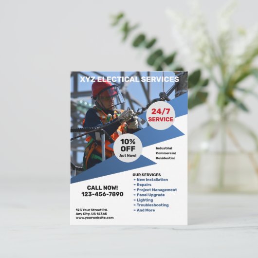 電気業務 ポストカード (スタンド正面)