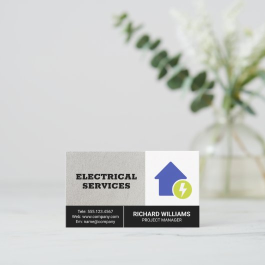 電気業務 名刺 (スタンド正面)