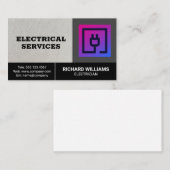 電気業務 | 電気プラグアイコン 名刺 (正面/裏面)