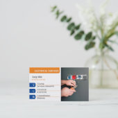 電気業務 |電気技師 名刺 (スタンド正面)