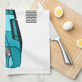 電気機関車の漫画イラストレーション キッチンタオル (四つ折り)