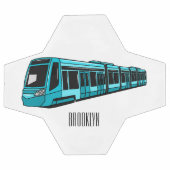 電気機関車の漫画イラストレーション サッカーボール (フラット)