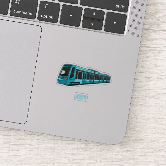 電気機関車の漫画イラストレーション シール (詳細)