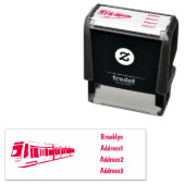 電気機関車の漫画イラストレーション セルフインキングスタンプ (インサイチュ)