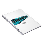 電気機関車の漫画イラストレーション ノートブック (右側)